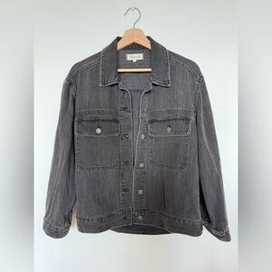 Madewell Washed Black Denim Jacket | Size S